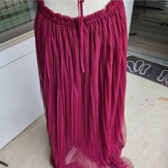 Soieblu Sequins and Tulle Backless Long Gown Size Large - Picture 8 of 9